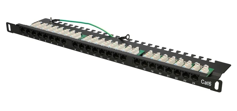 Extralink CAT6 UTP 0,5U | Panneau de brassage | 24 ports