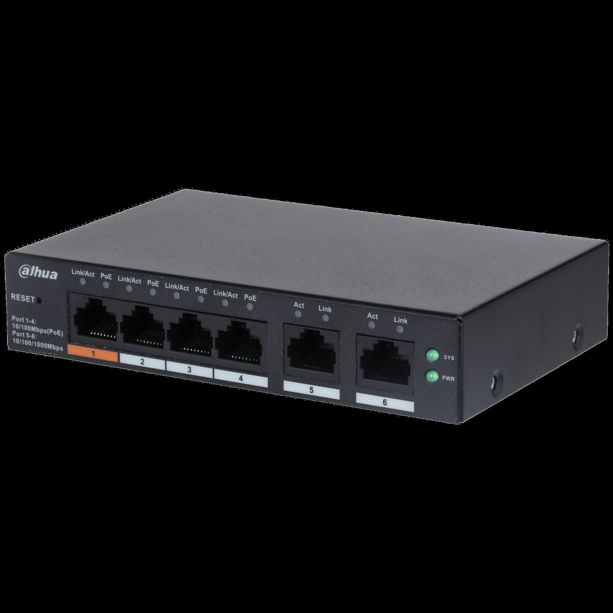 Dahua CS4006-4ET-60 Commutateur de bureau géré dans le cloud a 6 ports avec 4 ports PoE