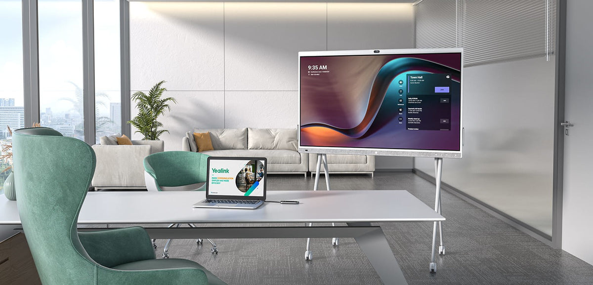 "Yealink MeetingBoard 165,1 cm (65"") 3840 x 2160 pixels LED Wi-Fi 6 (802.11ax) Noir Bluetooth"