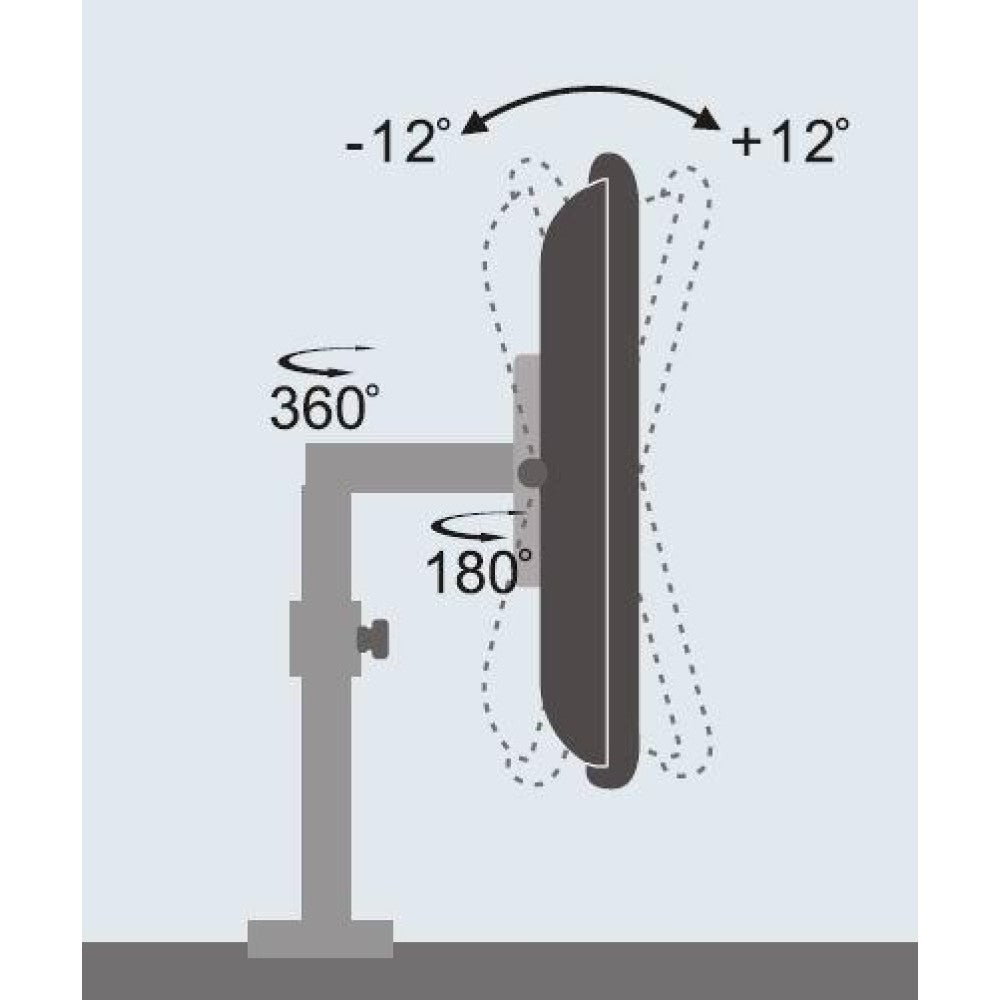 "Support de bureau rotatif Techly ICA-LCD 501BK pour moniteurs LCD de 13 a 27"", 8kg"