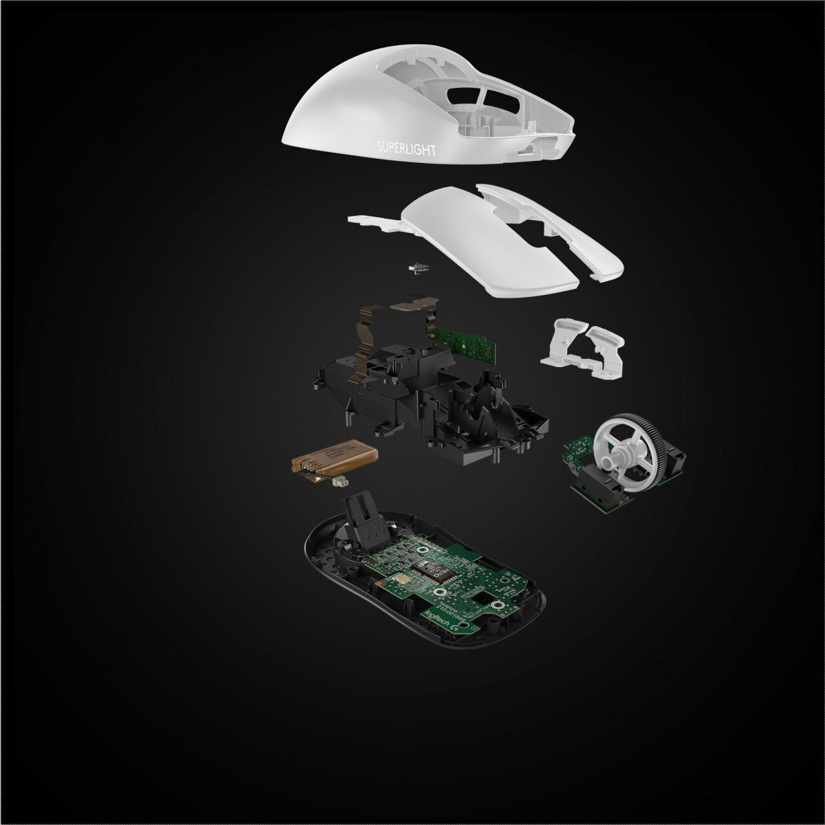 LOGITECH PRO X SUPERLIGHT Wireless Gaming Mouse Mouse optical 5 buttons wireless 2.4 GHz USB LIGHTSPEED receiver white