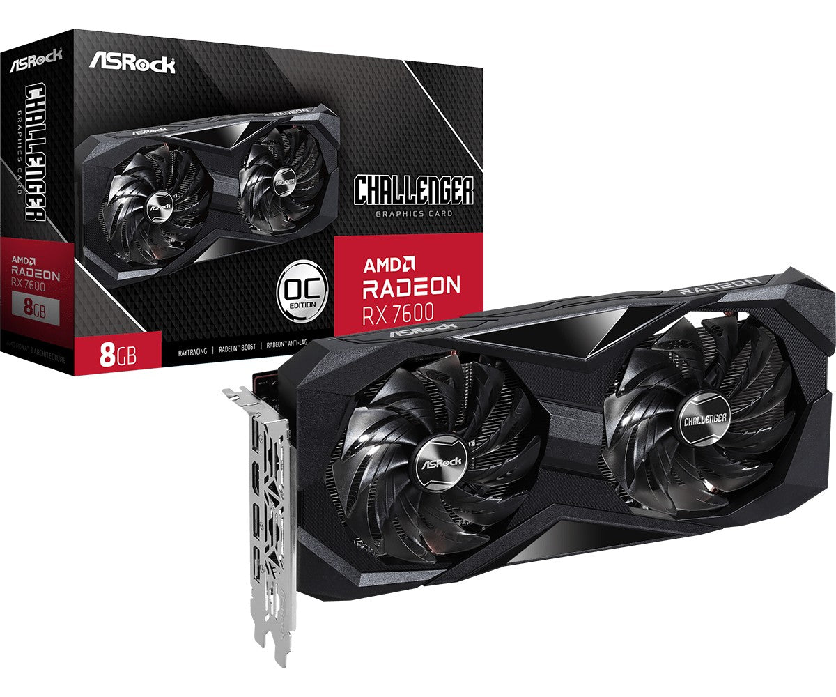 Asrock Challenger 90-GA41ZZ-00UANF carte graphique AMD Radeon RX 7600 8 Go GDDR6