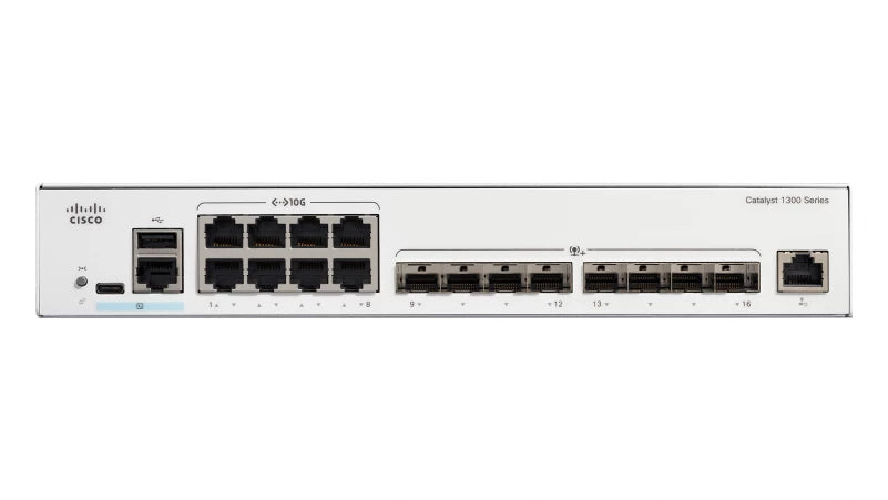 CISCO Catalyst 1300 16-Port Switch / 8-Port 10GE RJ45 + 8-Port 10GE SFP+