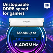 Crucial Pro OC 64GB Kit2 DDR5-6000 U Wht