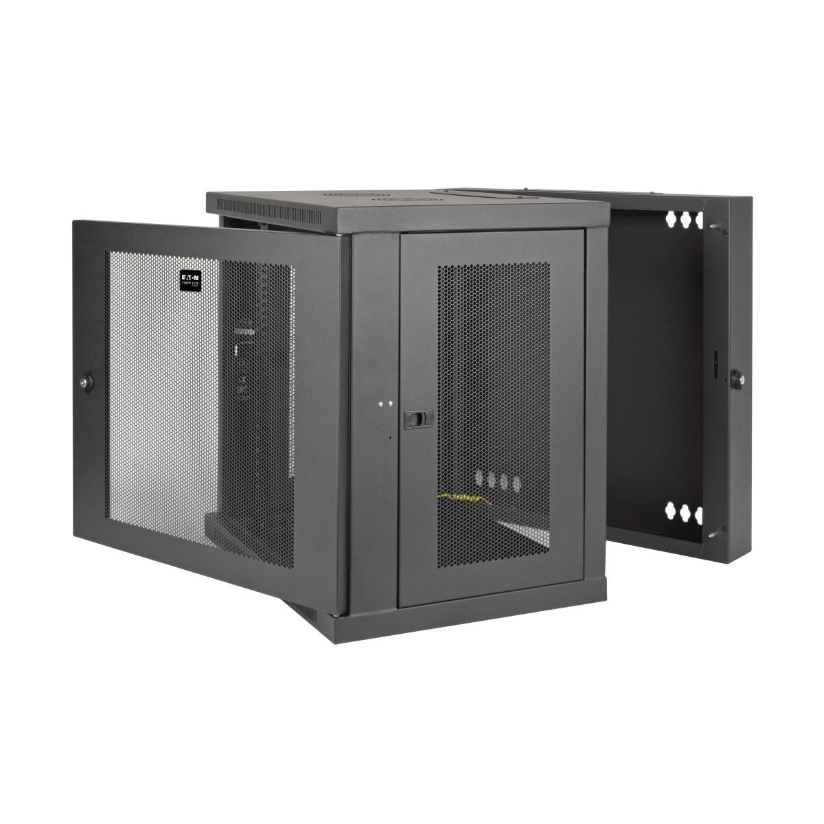 EATON TRIPPLITE 12U Wall Mount Rack Enclosure Server Cabinet Swinging Hinged Door Deep Rack cabinet wall mountable Black 12U 19