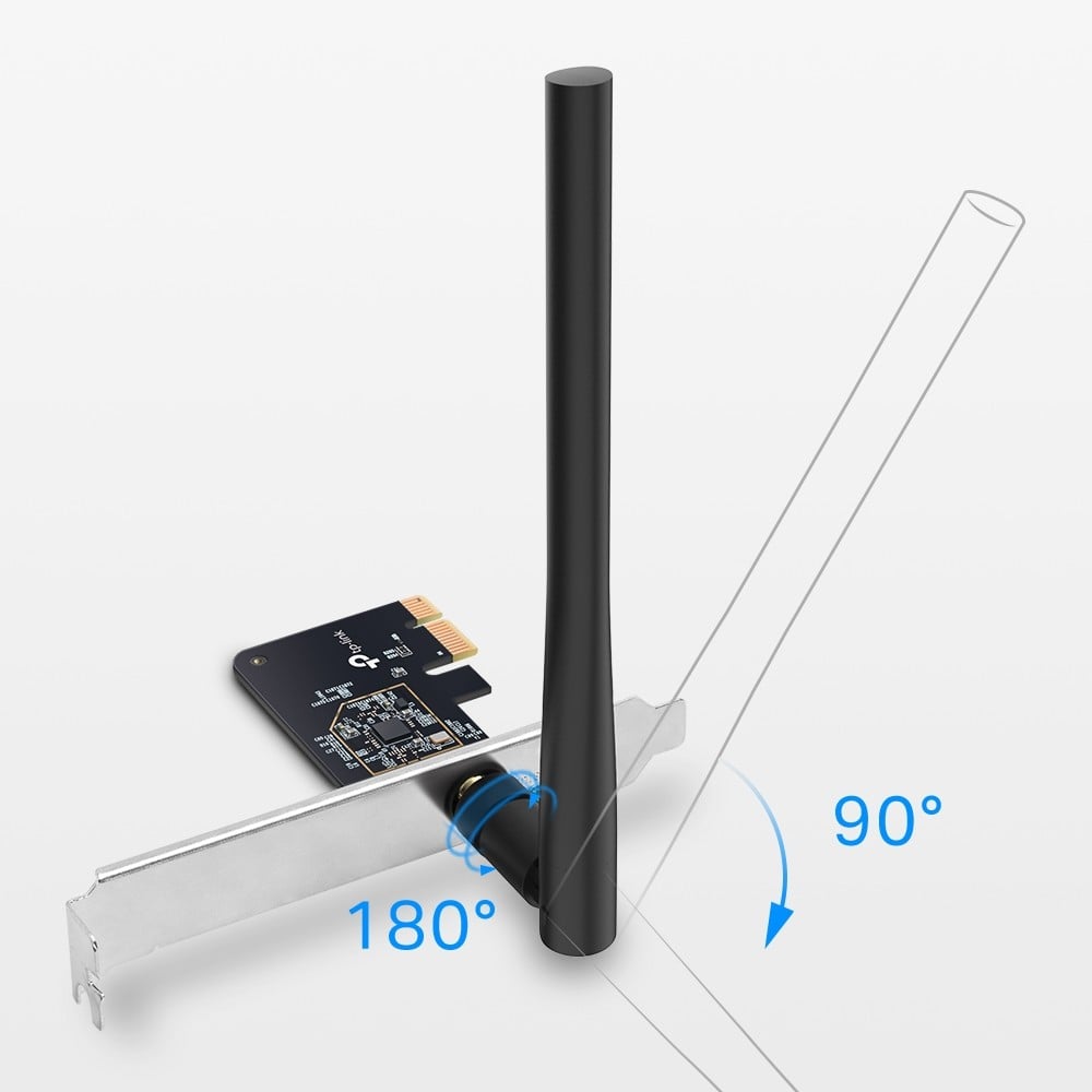 TP-LINK Archer T2E WiFi PCIe AC600 DualBand PCE Express Adapter Wireless 802.11a/n High gain external