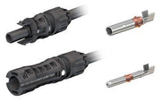 Staubli Ensemble de connecteurs MC4 EVO2 // Staubli EC/Multi-Contact MC-PV-KST4-EVO2 (-) et MC-PV-KBT4-EVO2 (+) // Plage de sections de câble 4mm2 et 6mm2 // Le
