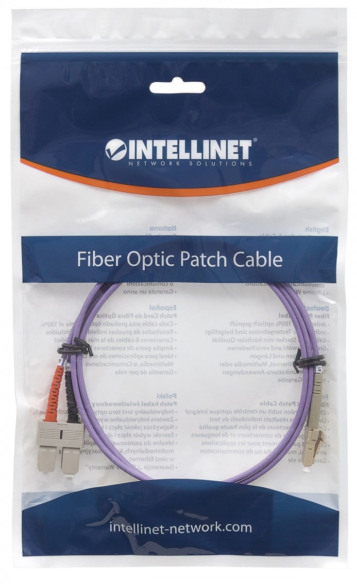 Intellinet 750929 câble de fibre optique 2 m LC SC OM4 Violet