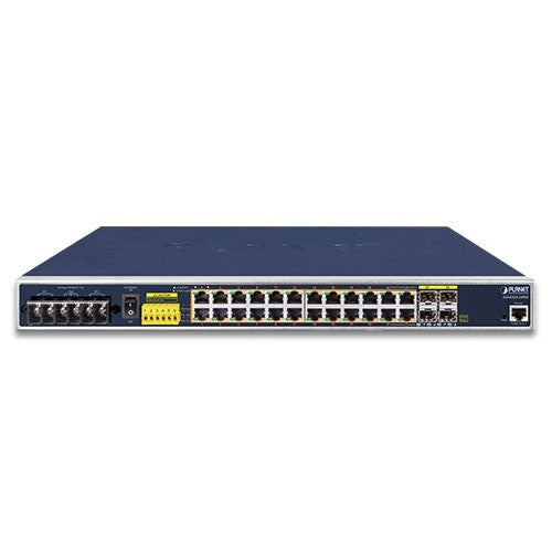 PLANET IGS-6325-24P4S commutateur réseau Géré L3 Gigabit Ethernet (10/100/1000) Connexion Ethernet, supportant l'alimentation via ce port (PoE) 1U Bleu