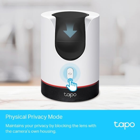 TP-LINK Tapo Pan/Tilt AI Home Security Wi-Fi Camera 2K 2560x1440 4MP Starlight Sensor 2.4GHz Wi-Fi 802.11b/g/n 12V/1A Power Adapter