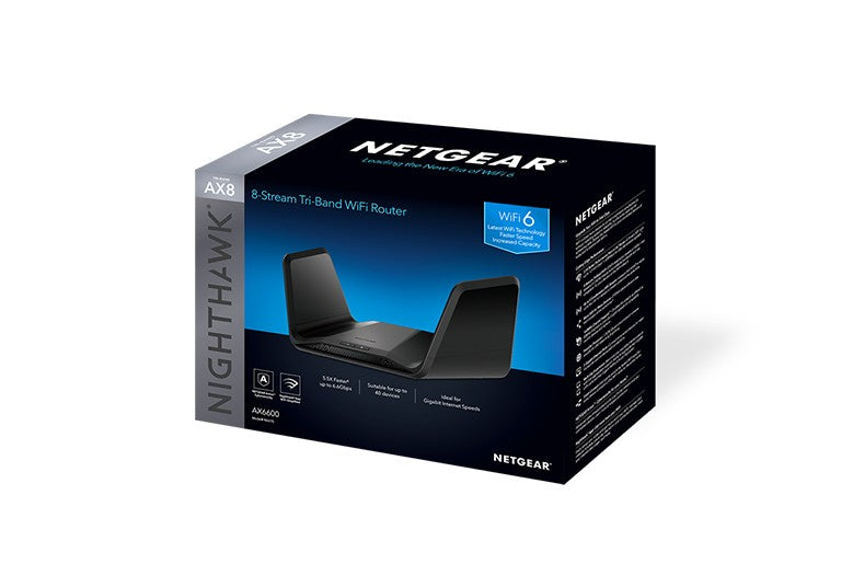 NETGEAR 5PT Tri-Band 8-Stream Ax6600 Router