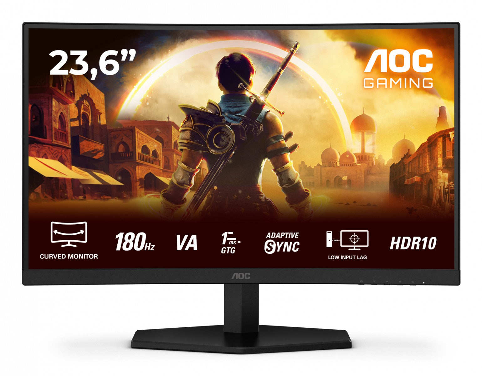 AOC C24G42E 23.6p Curved Fast VA FHD 180Hz 0.5ms 250cd/m2 HDMI 2.0 DP1.4 Speakers