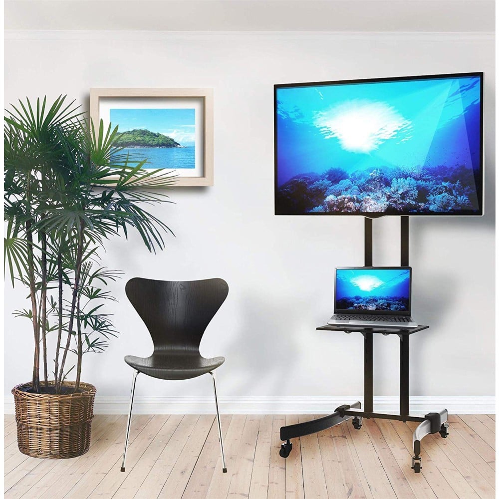 "Techly ICA-TR23 Support TV mobile 32-70"" jusqu'a 40kg étagere AV réglable"