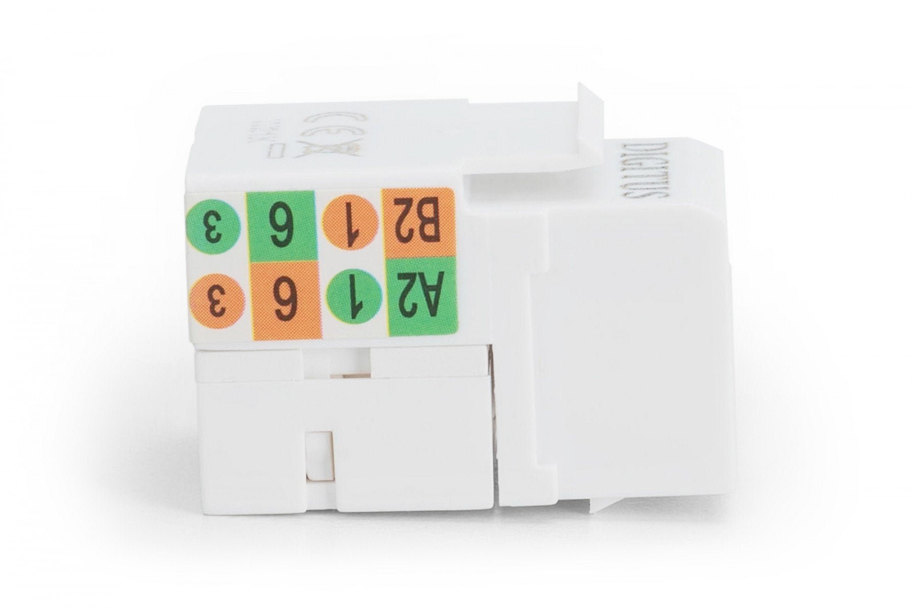 Digitus DN-93601 Module (prise) keystone RJ45 (8P8C) Cat. 6, UTP, non blindé, sans outil, blanc, 1 piece