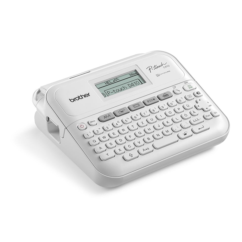 Brother PT-D410 imprimante pour étiquettes Transfert thermique 180 x 180 DPI 20 mm/sec Avec fil TZe QWERTY