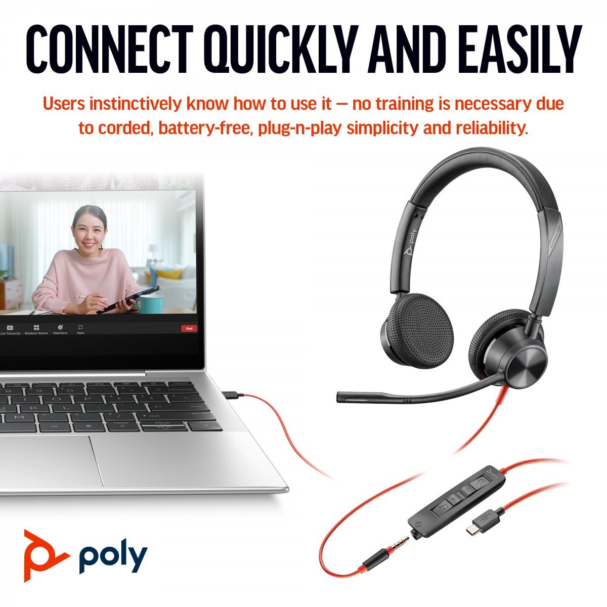 Poly BW 3325 -M USB-C HS+USB-C/A