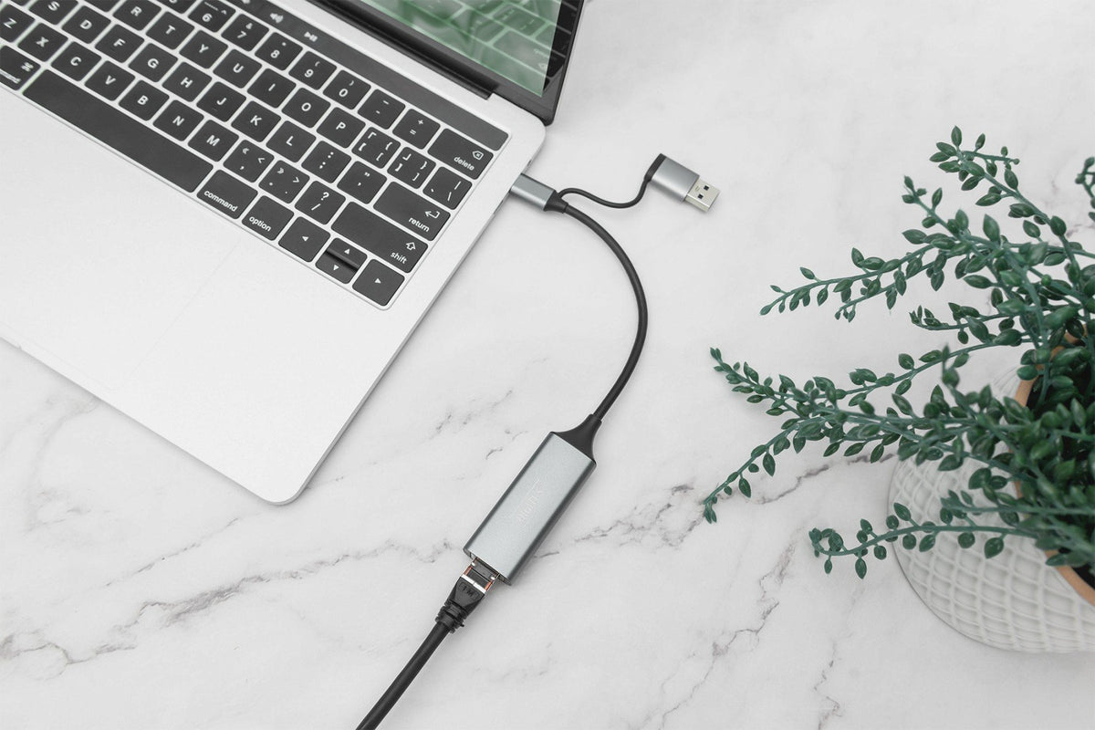 Digitus DN-3028 changeur de genre de câble USB-C USB 3.1 RJ-45 Gris