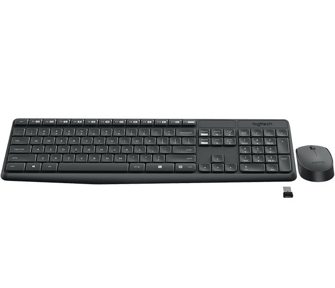 Logitech 920-007917 clavier Souris incluse Universel RF sans fil Portuguais Gris