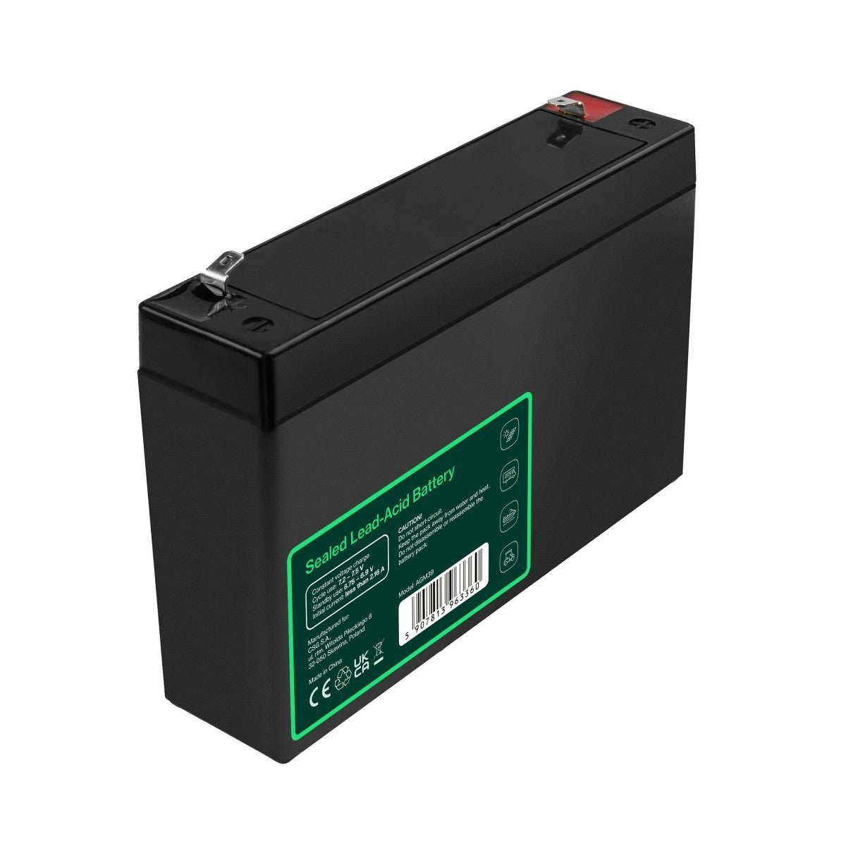 Green Cell Battery AGM VRLA 6V 7.2Ah - Battery - 7.200 mAh