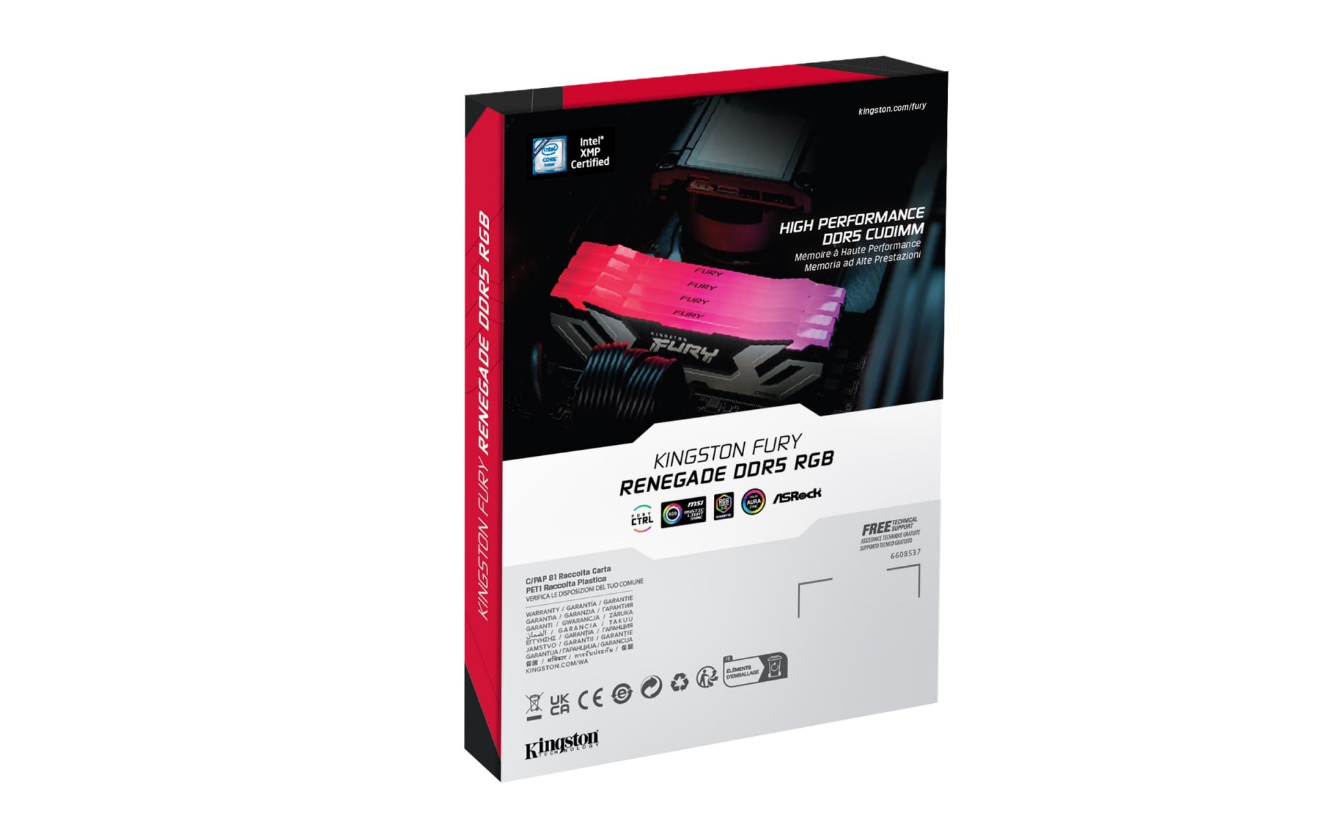 KINGSTON 24Go 8400MT/s DDR5 CL40 CUDIMM FURY Renegade RGB Silver XMP