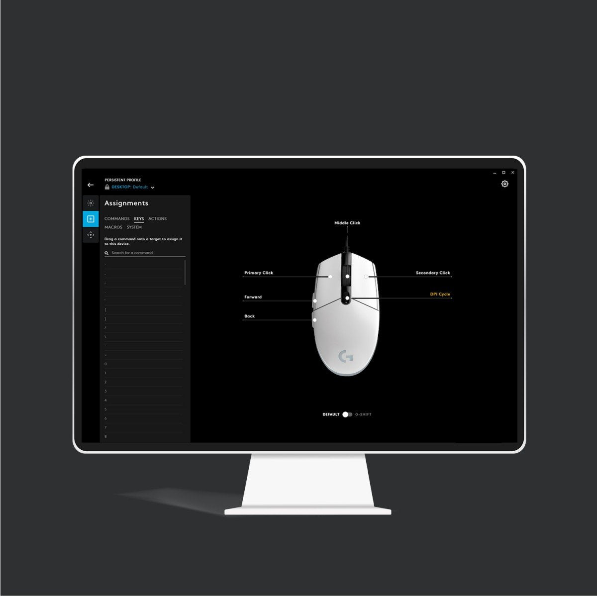 LOGITECH Gaming Mouse G203 LIGHTSYNC Mouse optical 6 buttons wired USB black