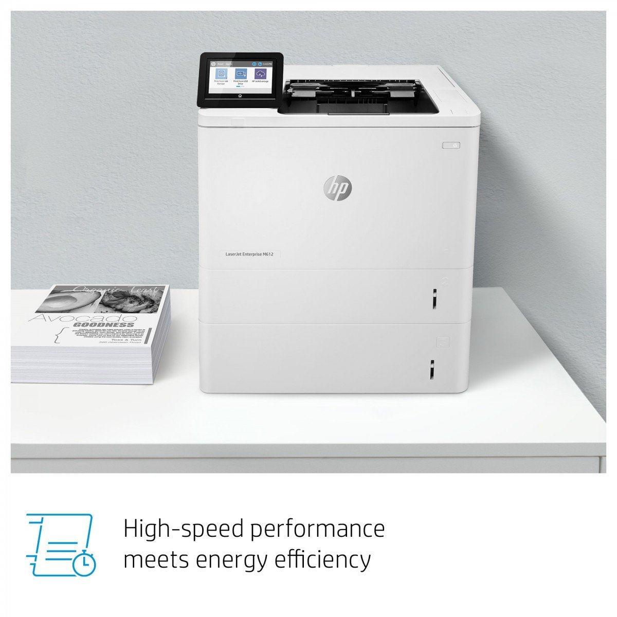 HP LaserJet Enterprise M612dn Printer Mono Duplex laser A4 1200x1200dpi 71ppm 650sheets USB LAN