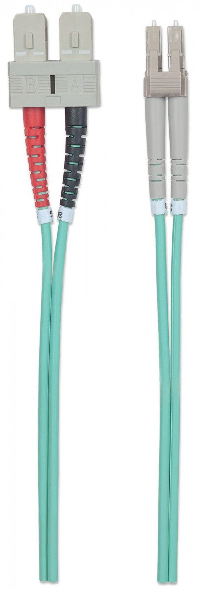 Intellinet 751094 câble de fibre optique 5 m LC SC OM3 Couleur aqua