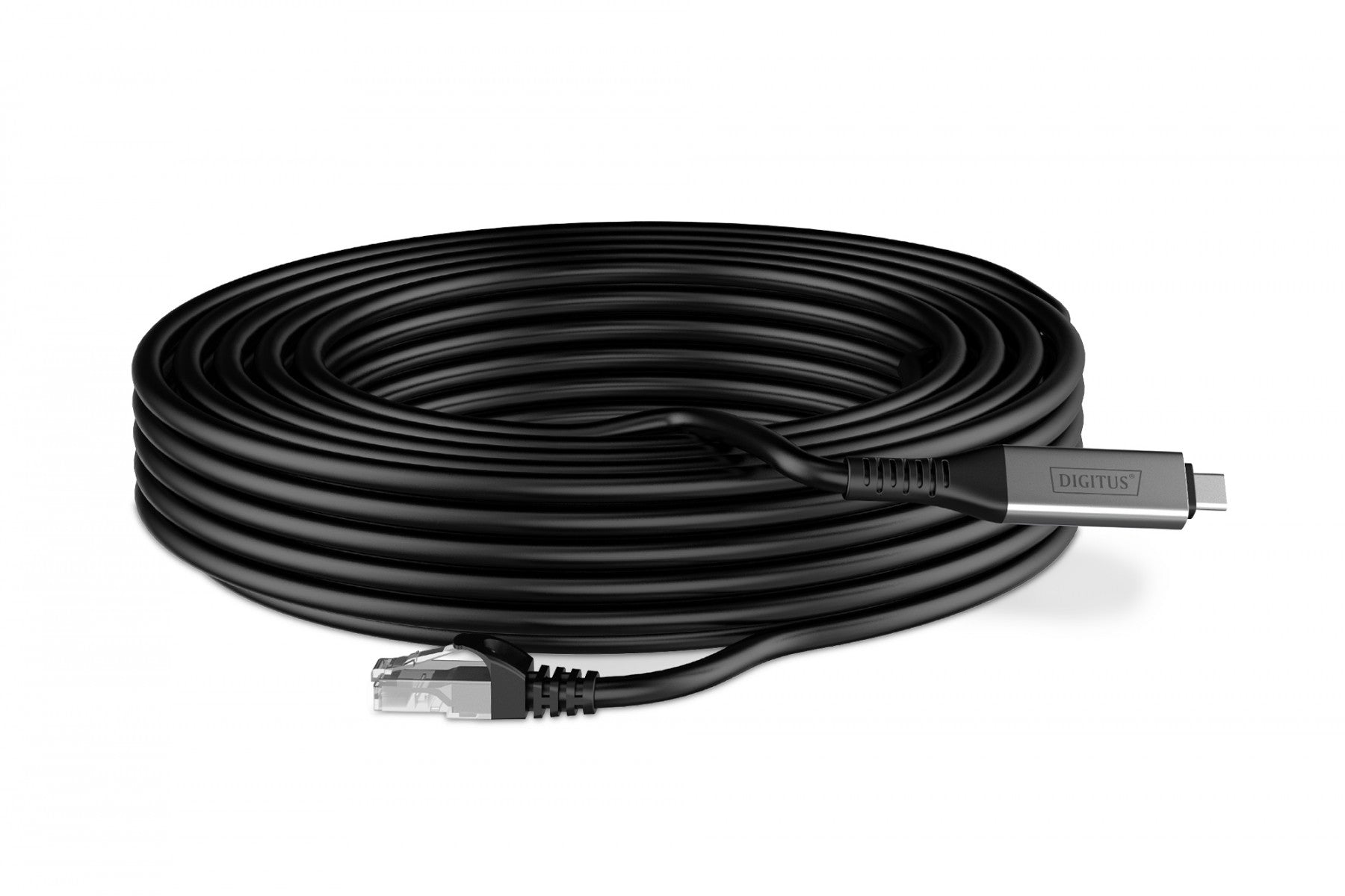 Câble adaptateur USB-C vers RJ45 Cat. 6A S/FTP, 1 Gbit/s, USB 3.2 Gen1, LSZH, 15 m
