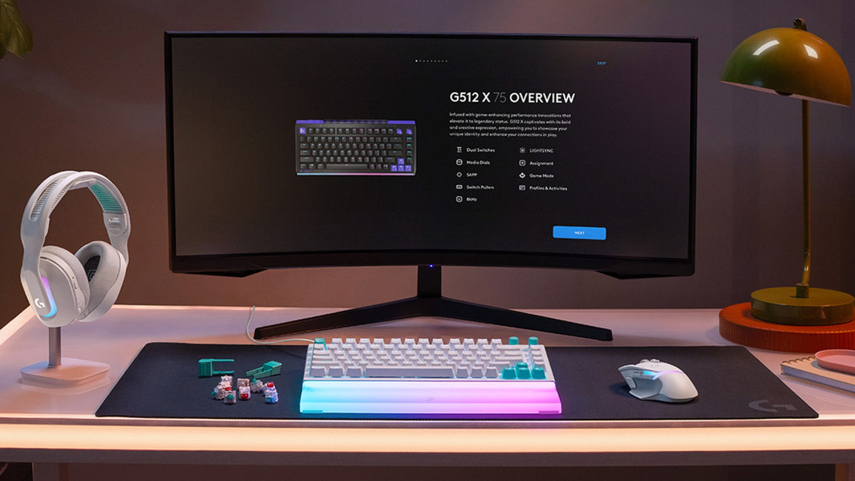 LOGITECH G512 X PALM REST 75 - TRANSPARENT