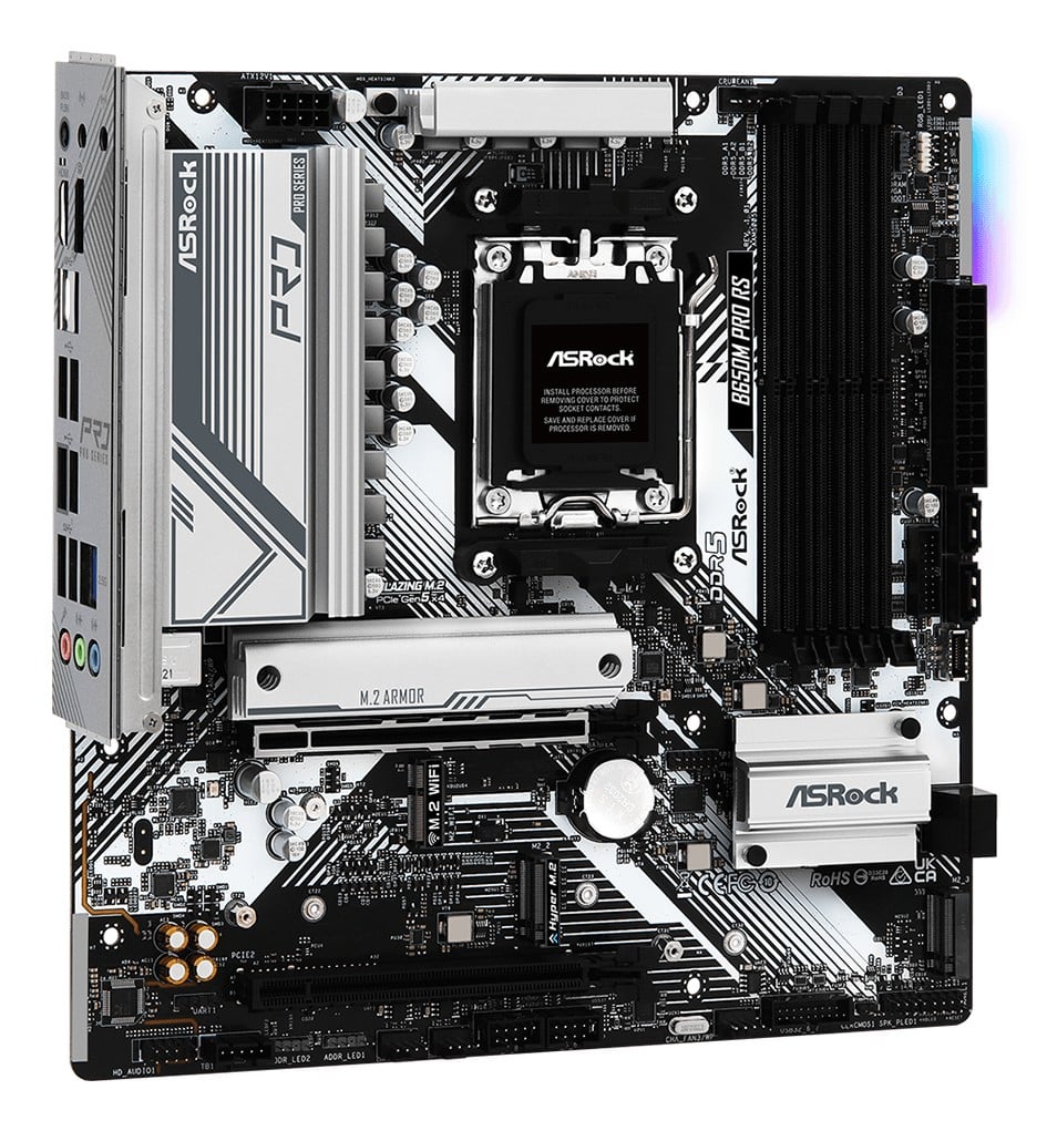 ASRock 90-MXBLP0-A0UAYZ Carte mere B650M Pro RS Micro ATX avec support DDR5