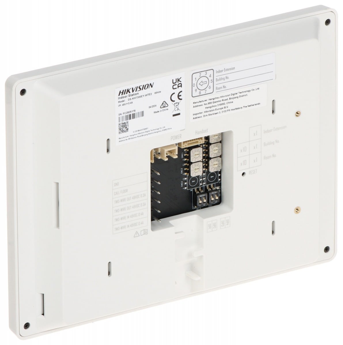 Hikvision DS-KH7300EY-WTE2/Blanc Station intérieure HD 2 fils