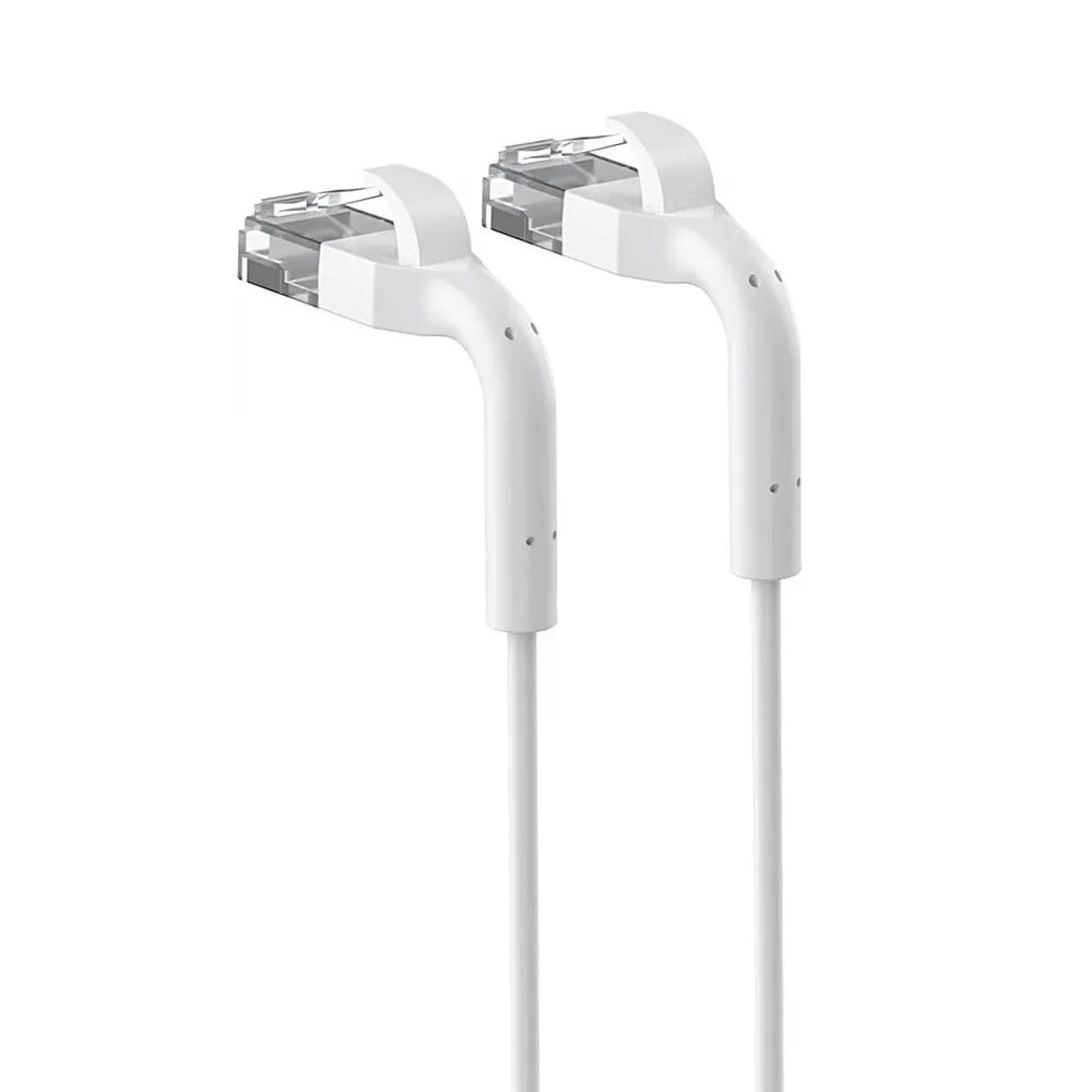 Extralink Cat.6A U/FTP 1m 1Gbps Blanc | Câble Patch LAN | Cuivre Câble réseau twisté, extrémité flexible