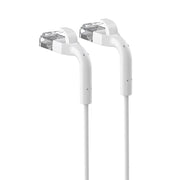 Extralink Cat.6A U/FTP 1m 1Gbps Blanc | Câble Patch LAN | Cuivre Câble réseau twisté, extrémité flexible