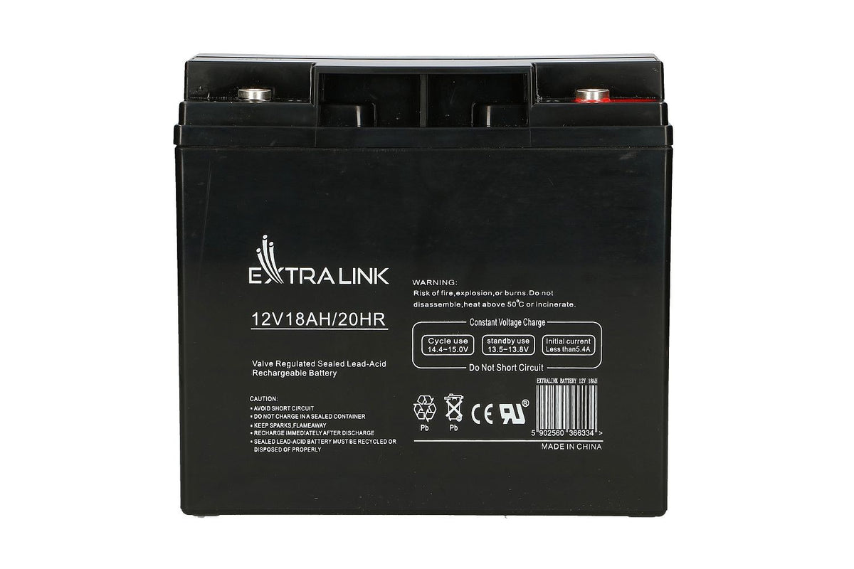Extralink AKUMULATOR BATTERY ACCUMULATOR AGM 12V 18AH - Batterie - 18.000 mAh Sealed Lead Acid (VRLA) 13,5 V