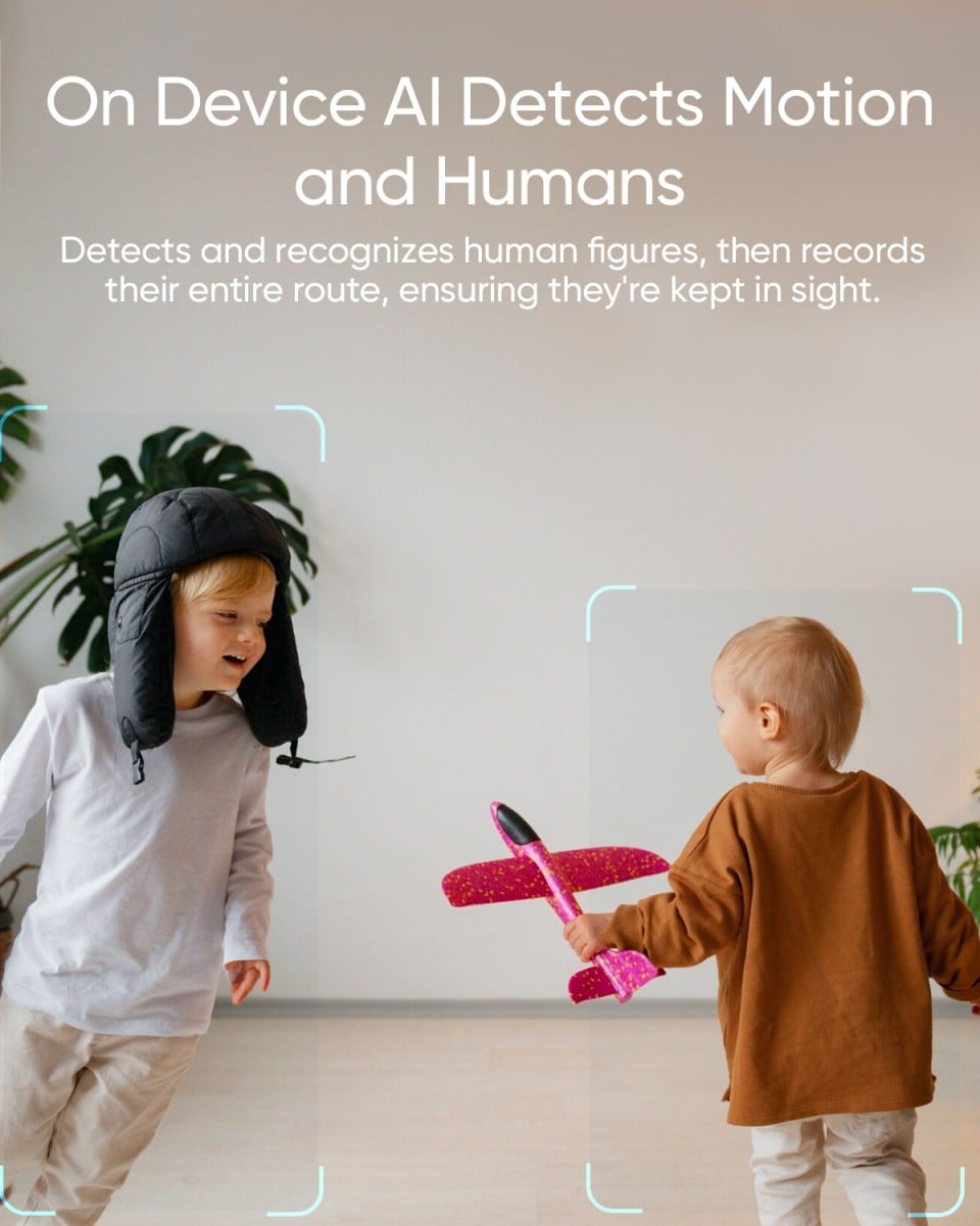 Eufy T8W11321 Caméra intérieure C220 Caméra intérieure 2K, rotation 360°, Wi-Fi, microSD