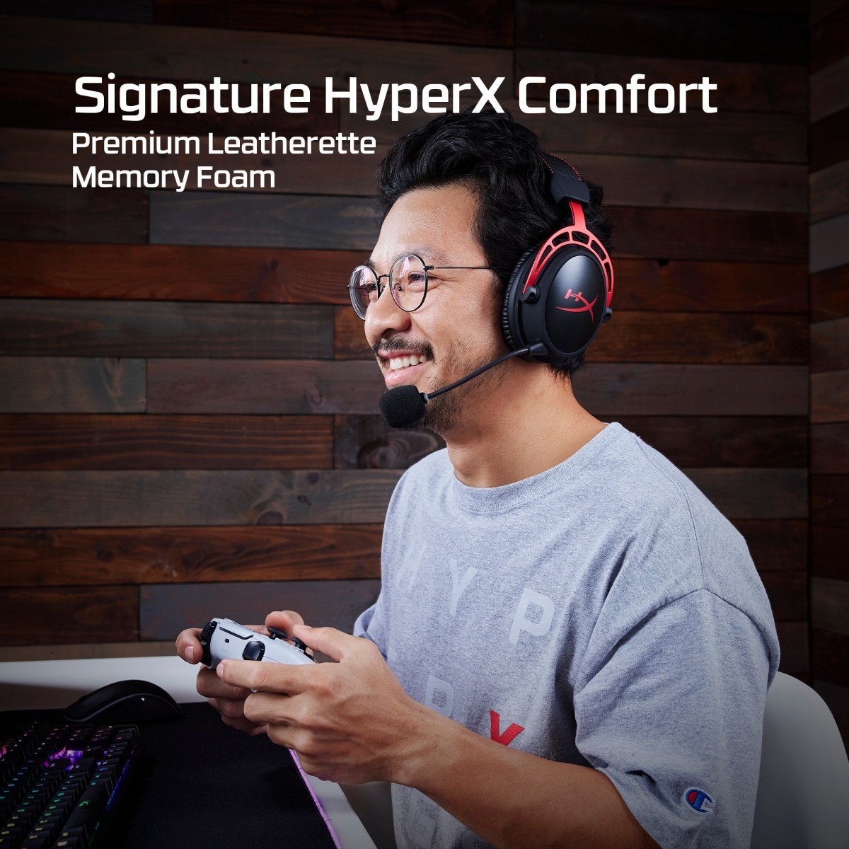 Casque HyperX Cloud Alpha sans fil avec microphone, noir-rouge