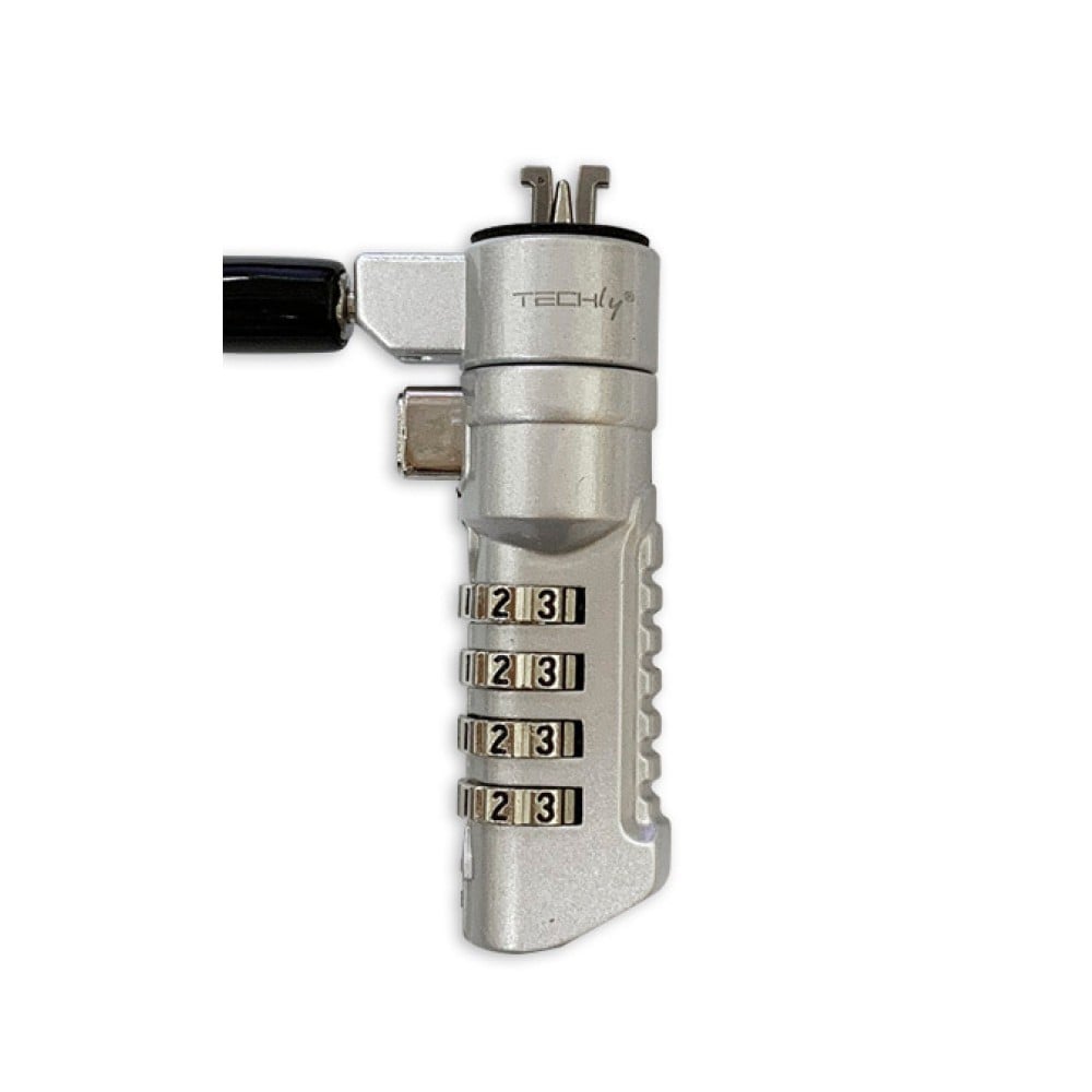 Techly IQ-LOK-16-K Câble de sécurité pour ordinateur portable Nano Slot avec verrou 1,8 m
