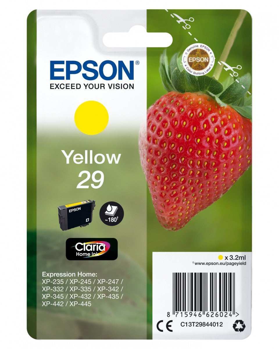 EPSON 4LB Cartridge Fraise - Ink Claria Home Yellow w/s