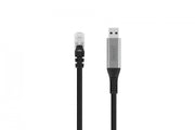 Câble adaptateur USB-A vers RJ45 Cat. 6A S/FTP, 1 Gbit/s, USB 3.2 Gen1, LSZH, 15 m