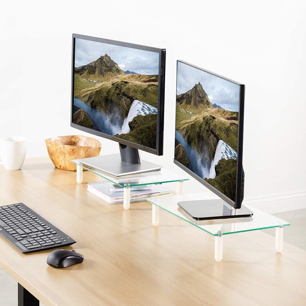 Techly ICA-MS 461 Support de moniteur pour bureau en verre