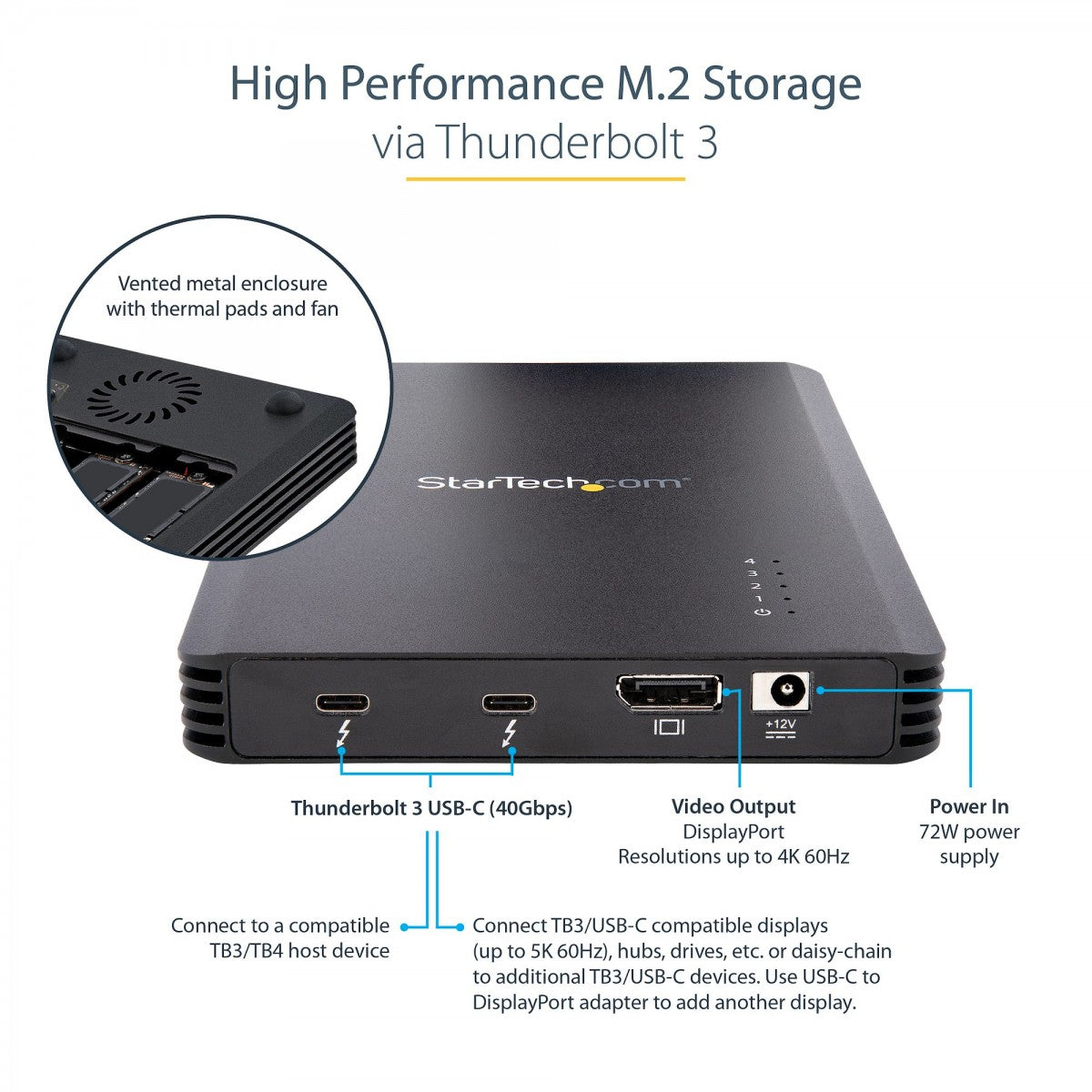 4 Bay Thunderbolt 3 NVMe Enclosure