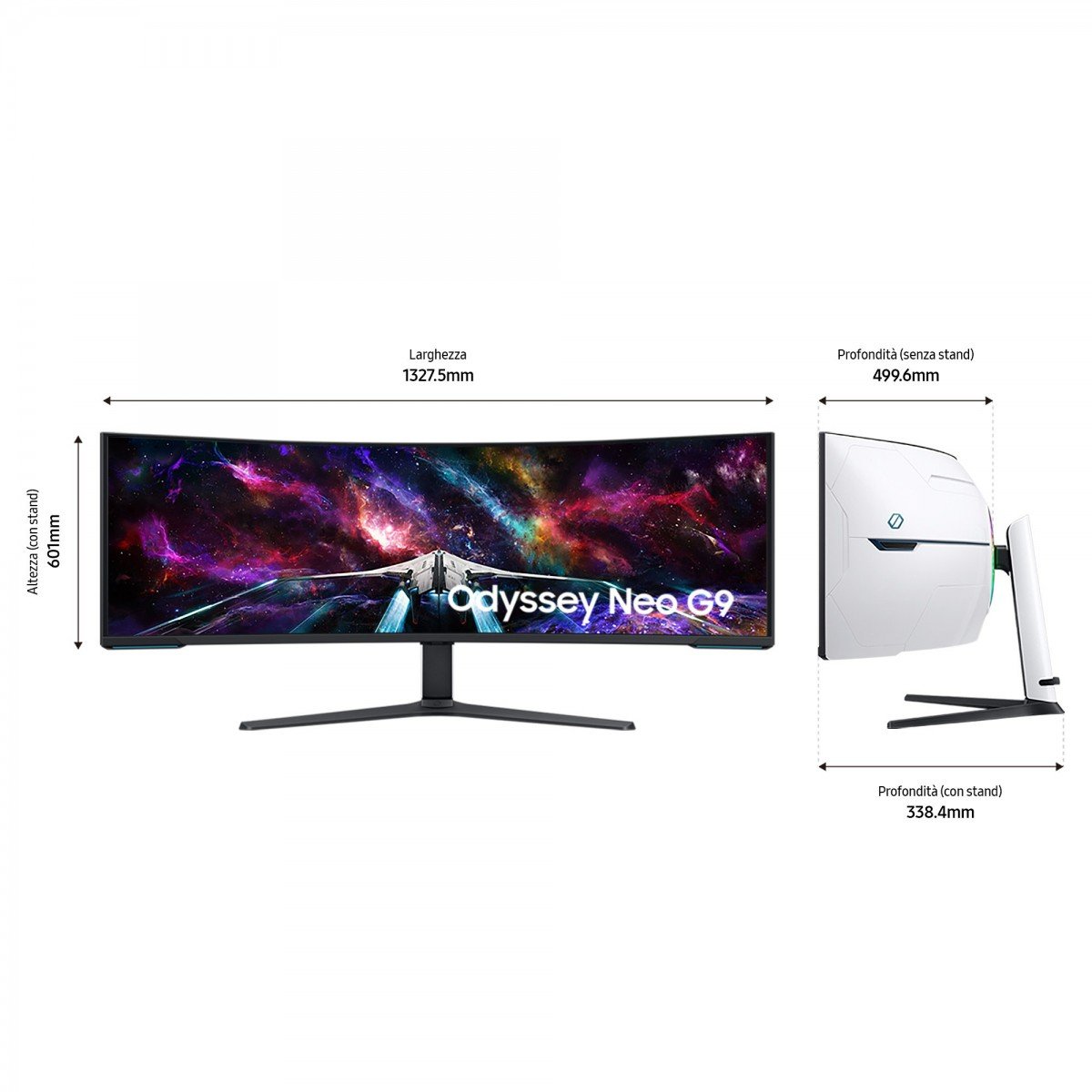 SAMSUNG LS57CG952NUXEN Odyssey G9 57p DWQHD VA 32:9 420cd/m2 2500:1 1ms 240Hz Black
