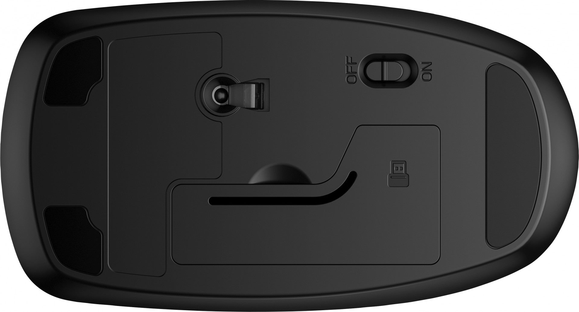 Souris sans fil HP Slim 235 - récepteur USB noir (4E407AA)
