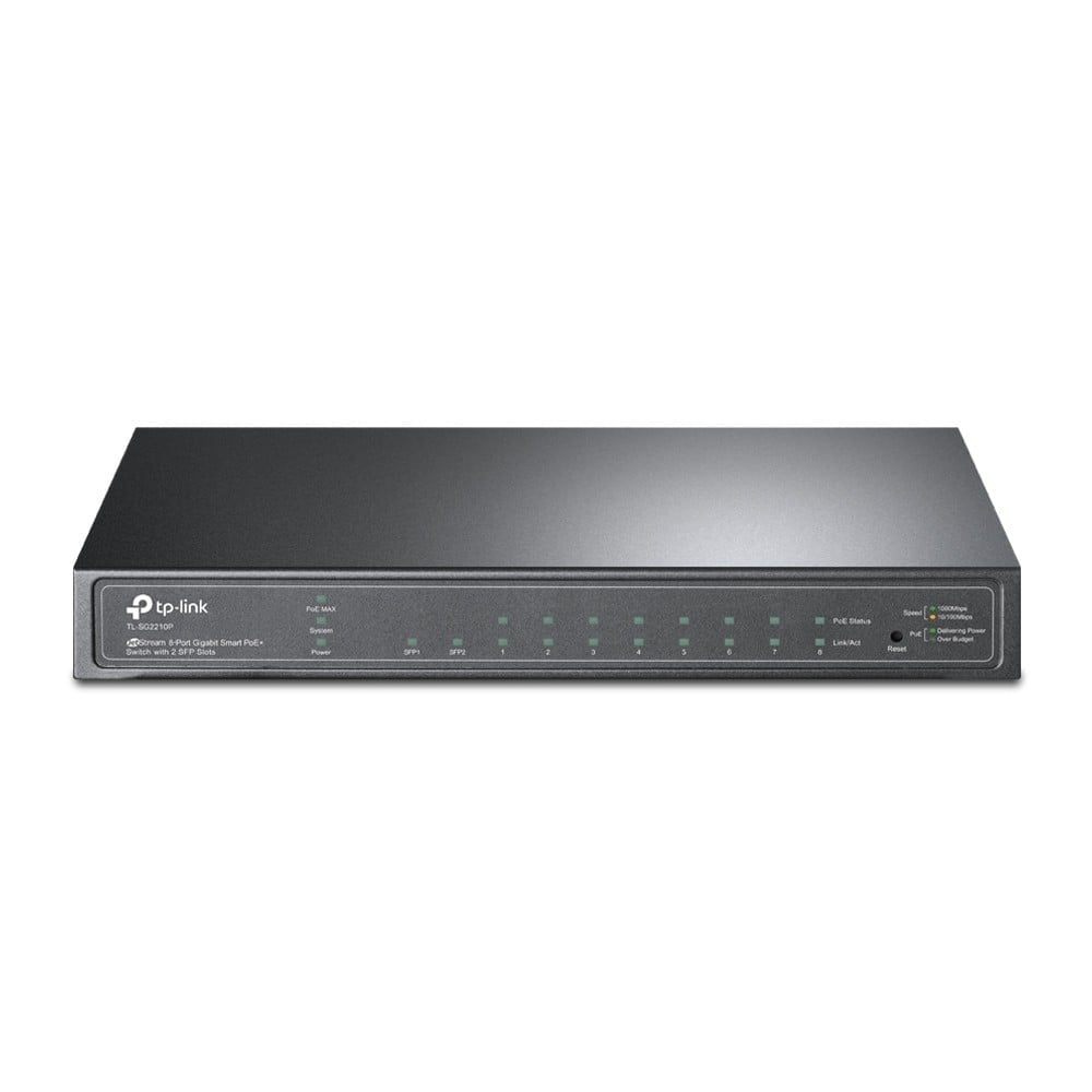 8 Port Smart PoE Switch with 2 SFP ports
