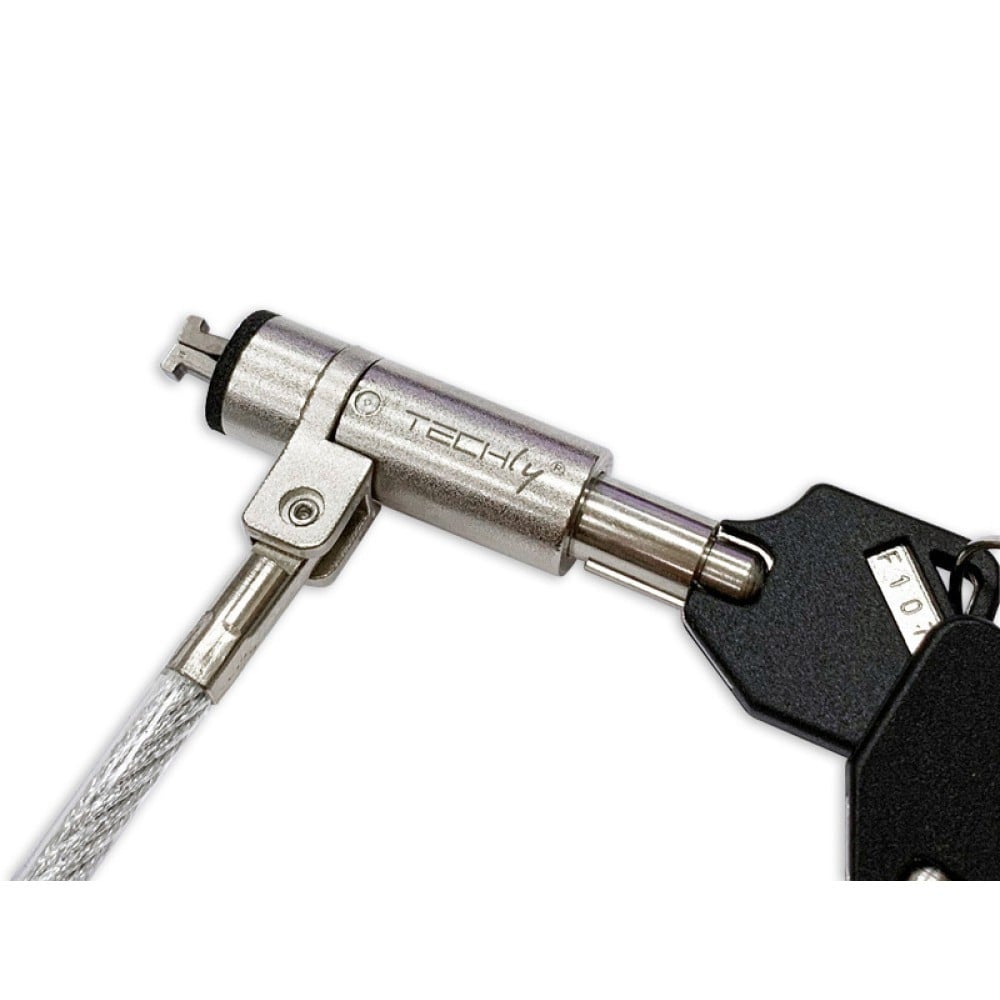 Techly IQ-LOK-15-K Câble de sécurité pour ordinateur portable Nano Slot Clé 1.8m