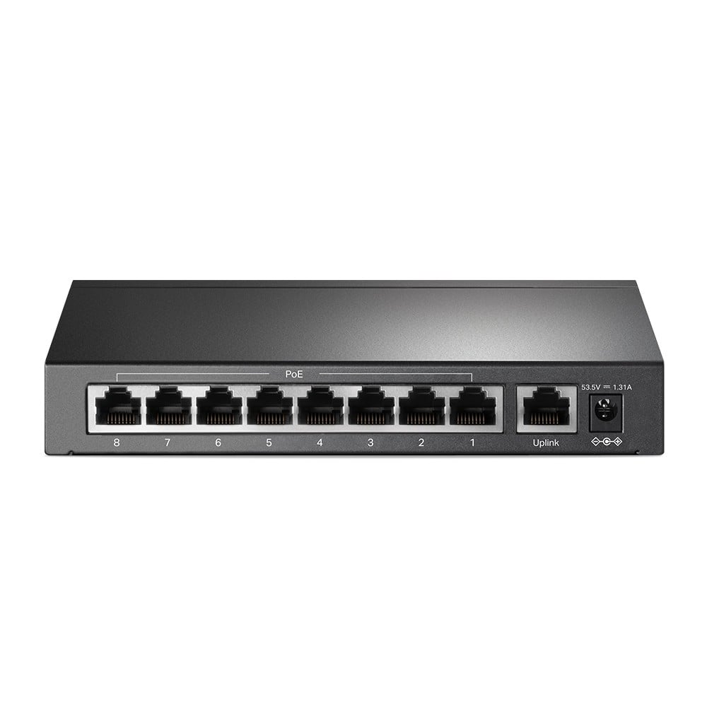 9-Port Desktop Switch 8-Port PoE+