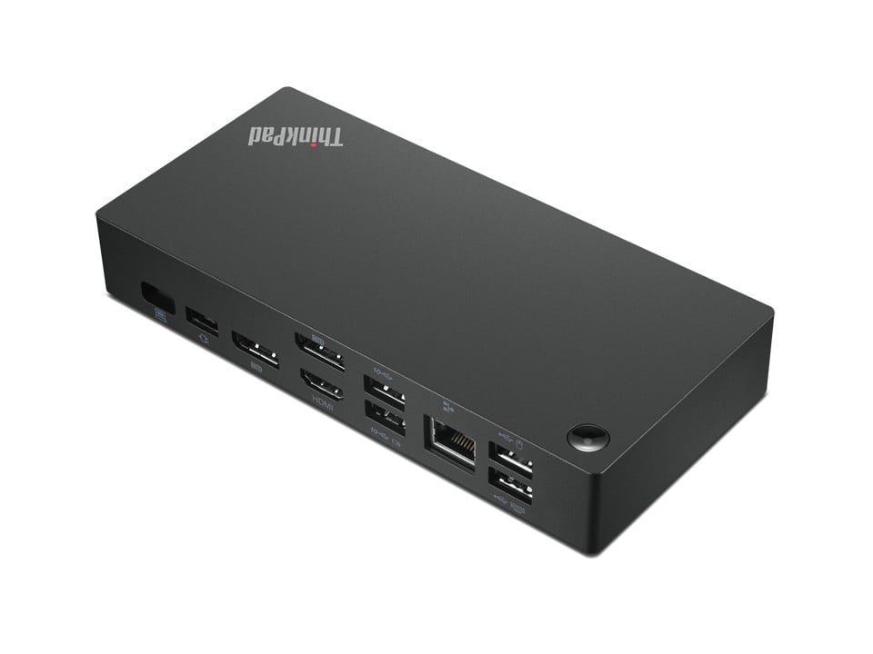 Lenovo 40AY0090UK station d'accueil Avec fil USB 3.2 Gen 1 (3.1 Gen 1) Type-C Noir