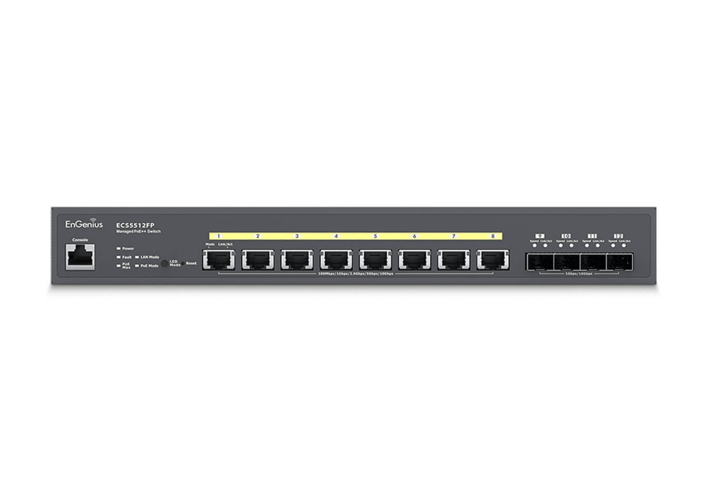 EnGenius ECS5512FP Commutateur géré 8x10Gb PoE++ 420W, 4x SFP+, EnGenius Cloud