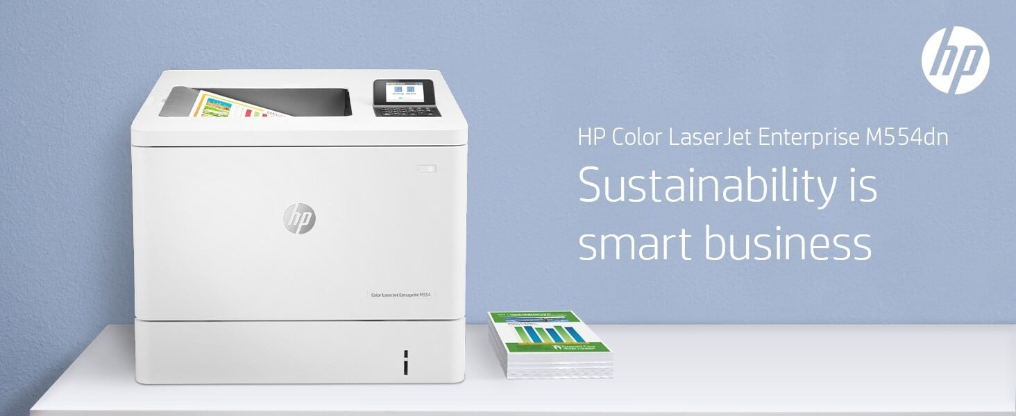 HP Color LaserJet Enterprise M554dn produit neuf emballage abimé A4 color laser USB 33ppm (P)