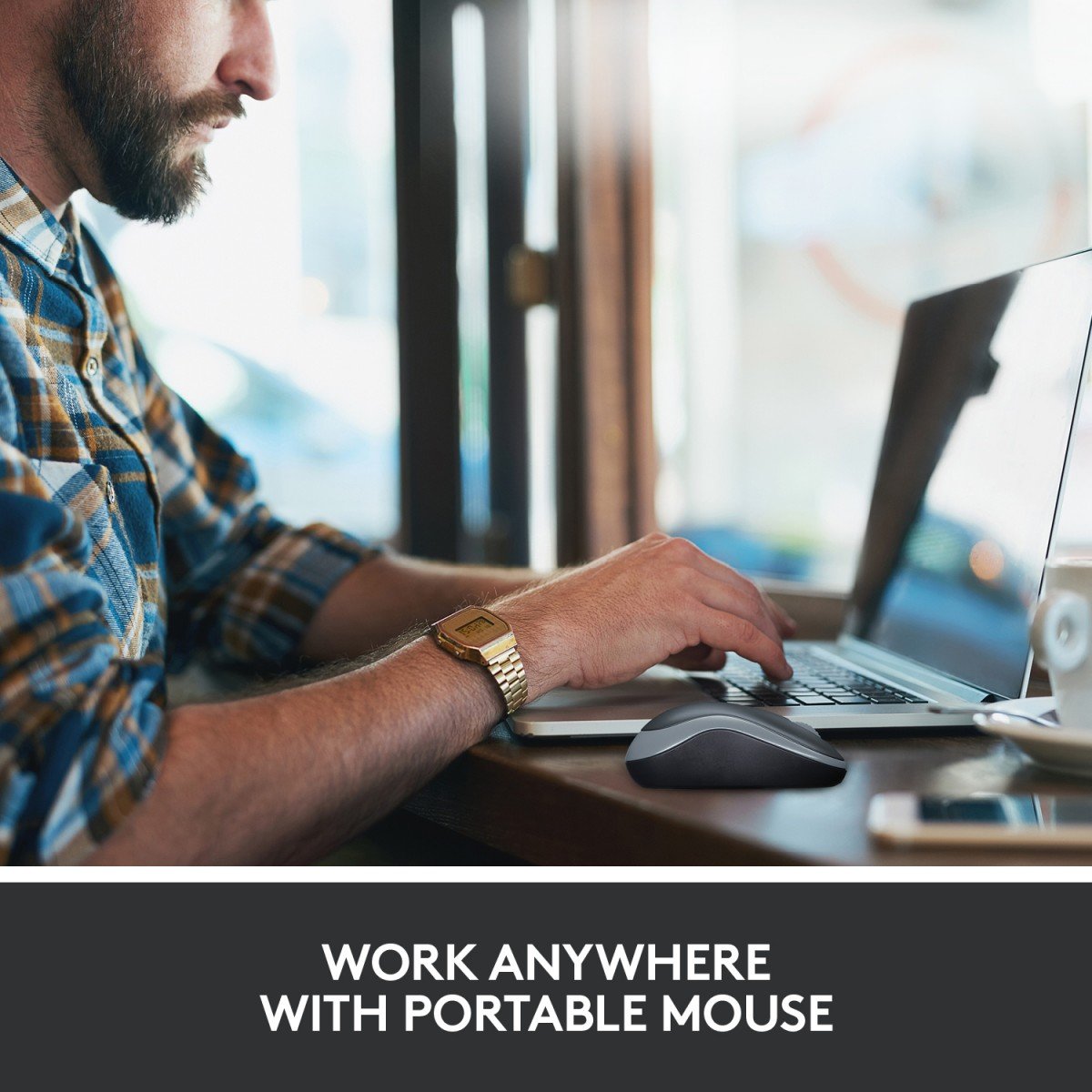LOGITECH M185 Wireless Mouse - SWIFT GREY - EER2